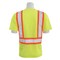 Erb Safety T-Shirt, Jersey Knit, Short Slv, Class 2, 9604SBC, Hi-Viz Lime/Blk, LG 63601